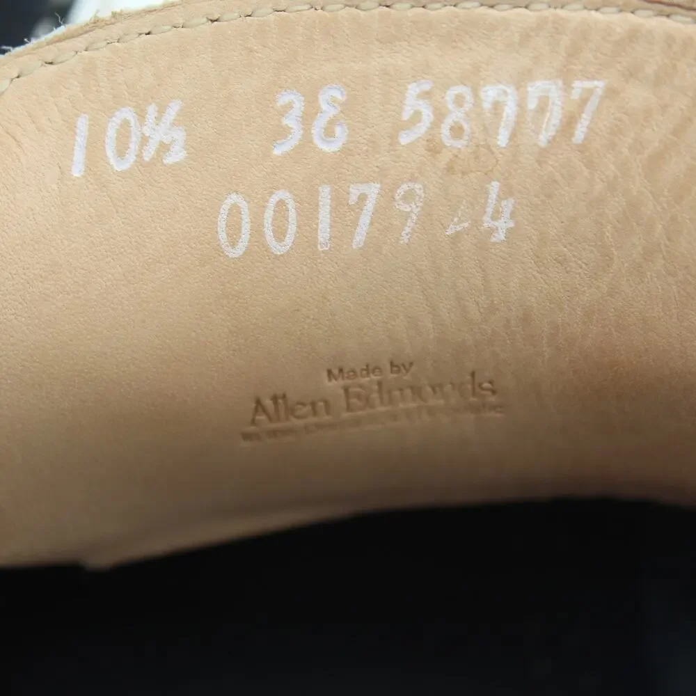 Allen Edmonds Cincinnati Reds Boat Shoes Mens 10.5 3E Wide Navy Leather MLB